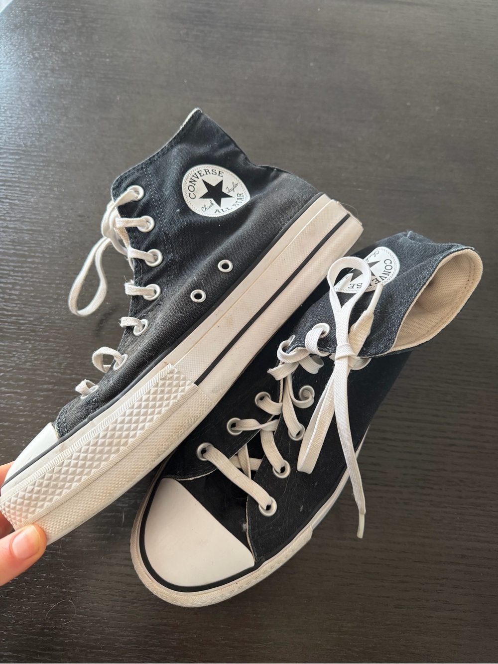 Converse Black and White High-Top Sneakers